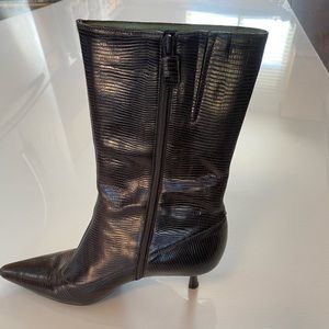 Cole Haan Ribbed Leather Boots
